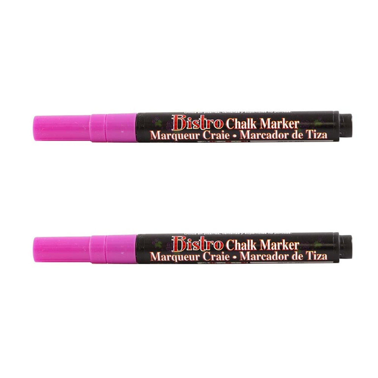 Marvy Uchida® Fine Point Erasable Chalk Markers, Hot Pink, 2/Pack (526482HPa)