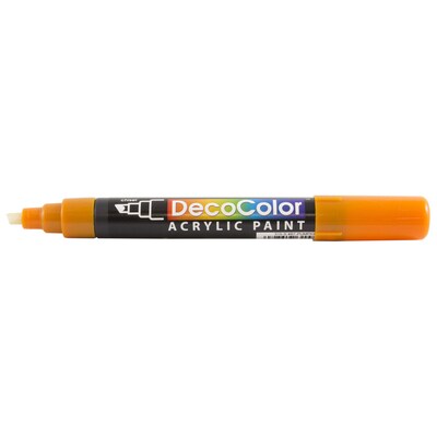 Marvy Uchida Acrylic Paint Markers, Chisel Tip, Pumpkin Orange, 2/Pack (526315PKa)
