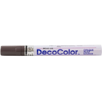 Marvy Uchida DecoColor Opaque Paint Markers, Broad Tip, Dark Brown, 2/Pack (526300DBa)