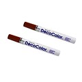 Marvy Uchida DecoColor Opaque Paint Markers, Broad Tip, Brown, 2/Pack (86525801a)