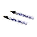 Marvy Uchida DecoColor Opaque Paint Markers, Broad Tip, Black, 2/Pack (86525800a)