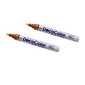 Marvy Uchida DecoColor Opaque Paint Markers, Broad Tip, Copper, 2/Pack (6524961a)