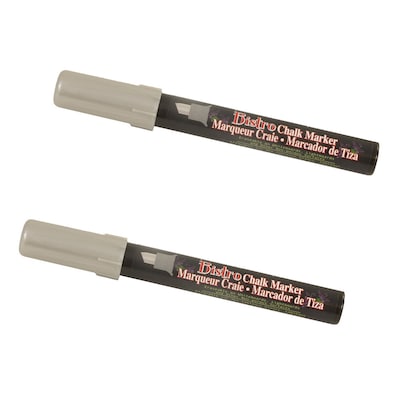 Marvy Uchida® Chisel Tip Erasable Chalk Markers, Silver Metallic, 2/Pack (526483SIMa)
