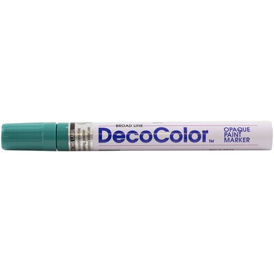 Marvy Uchida DecoColor Opaque Paint Markers, Broad Tip, Teal, 2/Pack (526300TEa)