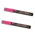 Marvy Uchida® Chisel Tip Erasable Chalk Markers, Hot Pink, 2/Pack (526483HPa)