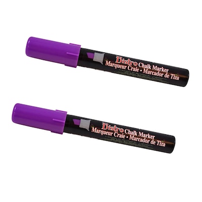Marvy Uchida® Chisel Tip Erasable Chalk Markers, Purple, 2/Pack (526483PUa)