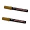 Marvy Uchida® Chisel Tip Erasable Chalk Markers, Gold Metallic, 2/Pack (526483GOa)