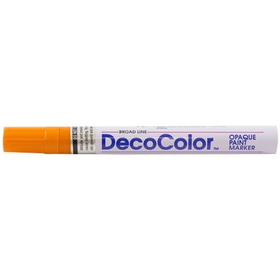 Marvy Uchida DecoColor Opaque Paint Markers, Broad Tip, Orange, 2/Pack (526300ORa)