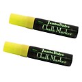 Marvy Uchida® Jumbo Point Erasable Chalk Markers, Neon Yellow, 2/Pack (526481NYa)