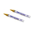 Marvy Uchida DecoColor Opaque Paint Markers, Broad Tip, Gold, 2/Pack (6524962a)