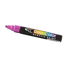 Marvy Uchida Acrylic Paint Markers, Chisel Tip, Metallic Violet Red, 2/Pack (526315MVRa)