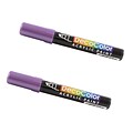 Marvy Uchida Acrylic Paint Markers, Chisel Tip, Metallic Violet Purple, 2/Pack (526315MVa)