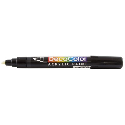 Marvy Uchida Acrylic Paint Markers, Chisel Tip, Black, 2/Pack (526315BAa)
