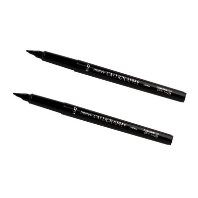 Marvy Uchida Calligraphy Pen Set, Ultra Fine, Black, 2/Pack (6504953a)