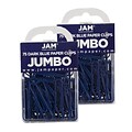 JAM Paper Large Paper Clips, Dark Blue, 2/Pack (42186869a)