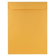 JAM Paper Open End Catalog Envelopes, 9 x 12, Brown Kraft Manila, 500/Pack (4132C)