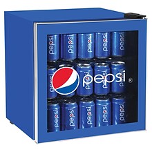 pepsi MIS165PEP 1.8 Cu Ft. Compact Refrigerator with Glass Door, Blue