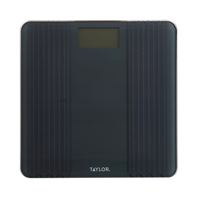 Taylor Precision Products 5273274 Digital Glass Scale with Textured Herringbone Design, Gray, 500 lb