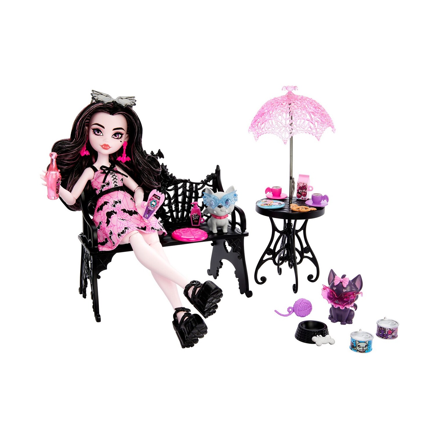 Monster High Draculaura Bite in the Park Doll and Playset, 2/Pack (HNF90-BULK)