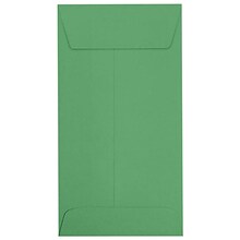 JAM Paper #7 Coin Envelopes, Peel & Press, Holiday Green, 3 1/2 x 6 1/2, 500 Pack (7CO-L17-500)