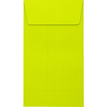 JAM Paper #5 1/2 Coin Envelopes ,Wasabi , 500 Pack, 3 1/8 x 5 1/2, Yellow/Green (512CO-L22-500)
