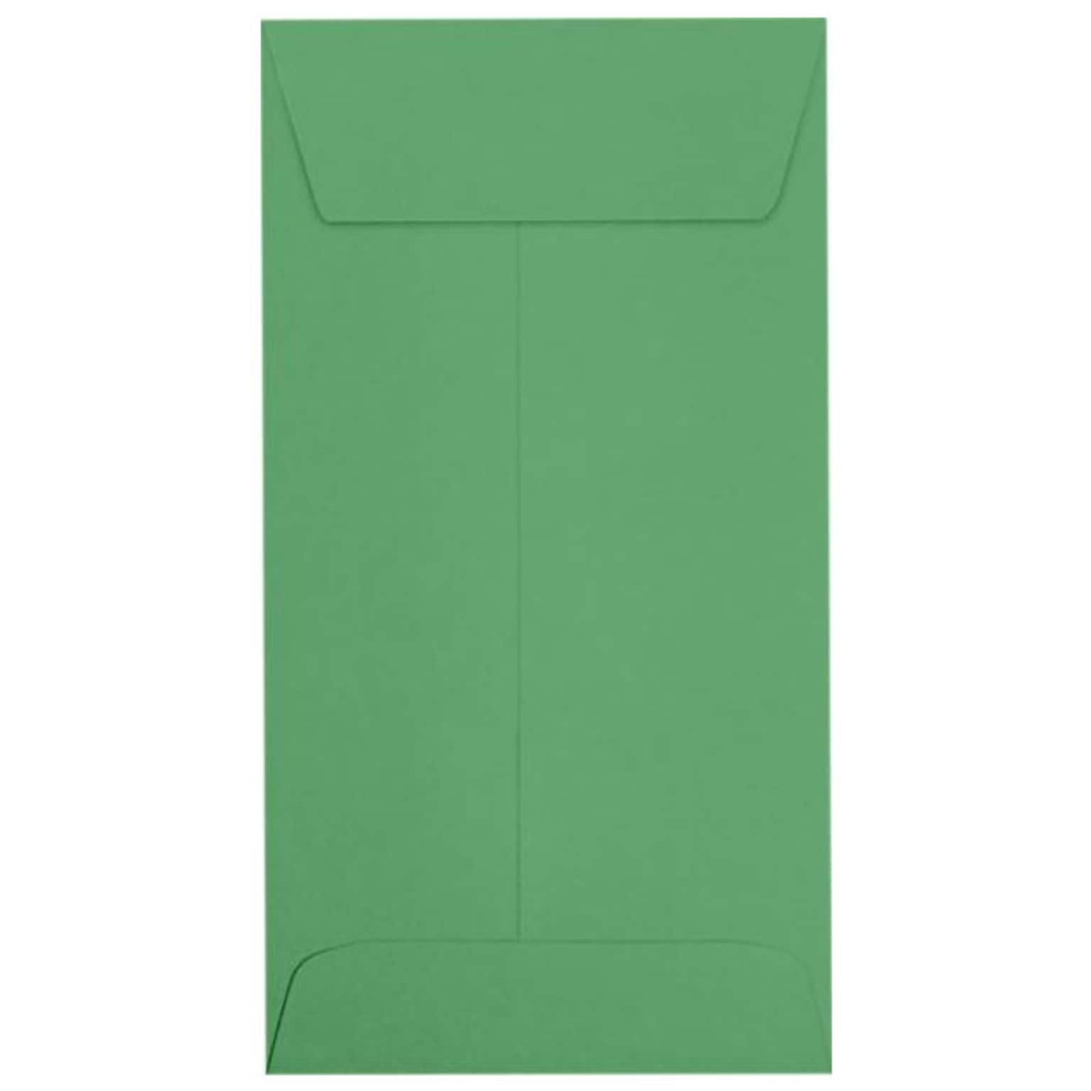 JAM Paper #7 Coin Envelopes, Peel & Press, Holiday Green, 3 1/2 x 6 1/2, 250 Pack (7CO-L17-250)