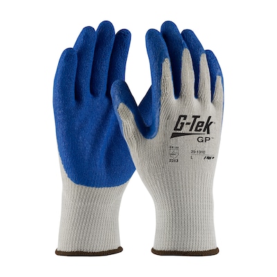 G-Tek Coated Work Gloves, CL Seamless Cotton/Polyester Knit With Latex Coating, S, 12 Pairs (39-1310