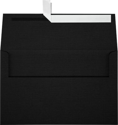 JAM Paper A10 Invitation Envelope, Black Linen, w Peel and Press Seal, 250 Pack, 6 x 9 1/2, Black (