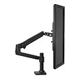 Ergotron LX Desk Adjustable Single Arm 2-Piece Clamp & Grommet Mount, 34 Screen Support, Black (45-
