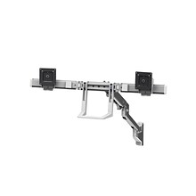 Ergotron HX Adjustable Dual Arm Wall Monitor Arm, 32 Screen Support, Polished Aluminum (45-479-026)