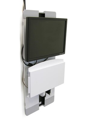 Ergotron StyleView Vertical Lift Adjustable High Traffic Area, 24" Screen Support, White (60-593-216)