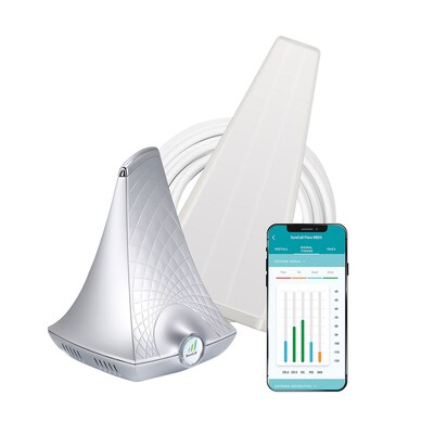 SureCall Flare iQ Cell Phone Signal Booster for Home & Office, Silver (SC-FlareiQ)