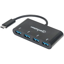 Manhattan SuperSpeed 4-Port USB 3.0 Hub, Black (ICI162746)