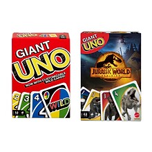 Mattel Game Set: UNO Card Game/Giant UNO Jurassic World Dominion