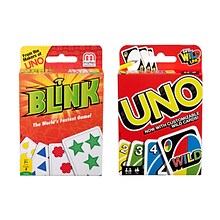 Mattel Game Set: Blink Card Game The Worlds Fastest Game! and UNO Card Game