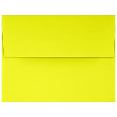 JAM Paper A4 Self Seal Invitation Envelopes, 4 1/4 x 6 1/4, Citrus Yellow, 500/Pack (4872-L20-500)