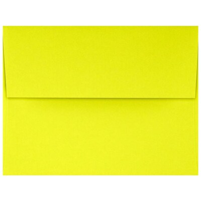 JAM Paper A4 Self Seal Invitation Envelopes, 4 1/4 x 6 1/4, Citrus Yellow, 50/Pack (LUX-4872-L20-5