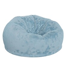 Flash Furniture Duncan Furry Oversized Refillable Bean Bag Chair, Teal (DGBEANLGFURTL)