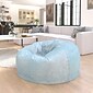 Flash Furniture Duncan Furry Oversized Refillable Bean Bag Chair, Teal (DGBEANLGFURTL)