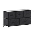 Flash Furniture Harris 5 Drawers Storage Dresser with Fabric Drawers, Black (WX5L206WBKBK)