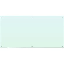 U Brands Magnetic Glass Dry Erase Board, 70 x 35, White Frosted Surface, Frameless (2300U00-01)