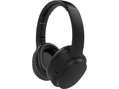 IQ Sound Wireless Noise Canceling Over-Ear Headphones, Bluetooth, Black (IQ-141ANC)