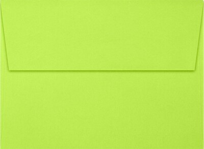 LUX A2 Invitation Envelopes (4 3/8 x 5 3/4) 50/Pack, Electric Green (4870-ULIM-50)