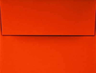 LUX A2 Invitation Envelopes (4 3/8 x 5 3/4) 500/Pack, Neon Red-Orange (4870-ORA-500)