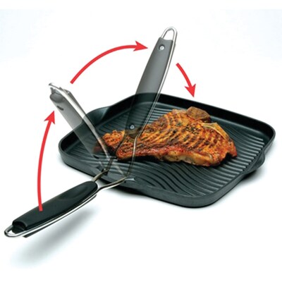 Starfrit 10" x 10" Cast Aluminum Grill Pan with Foldable Handle (30036-006-SPEC)