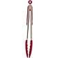 Starfrit Stainless Steel and Red Silicone 12 Tongs (093291-006-0000)