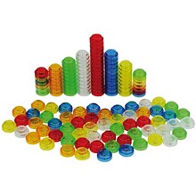 Learning Advantage® Plastic Translucent Stackable Counters. Assorted Colors, Set of 500 (CTU9246)