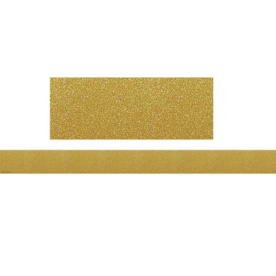 Teacher Created Resources® TCR5627 Straight Border Trim, 3 x 35, Gold Shimmer