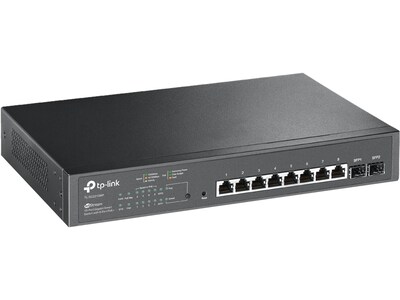 TP-LINK JetStream 8-Port Gigabit Ethernet PoE+ Managed Switch, 20Gbps, Black (TL-SG2210MP)