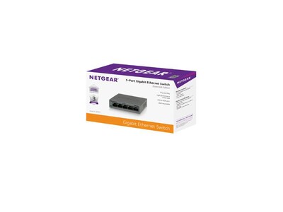 Netgear 300 Series 5-Port Gigabit Ethernet Unmanaged Switch, Black (GS305-300PAS)